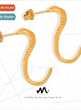 Europe che Ins Spirual Textured Spir Snake Shape Tanium Stee