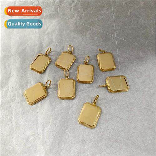 Engraving diy identy plate pendant gold tanium jewelry acces