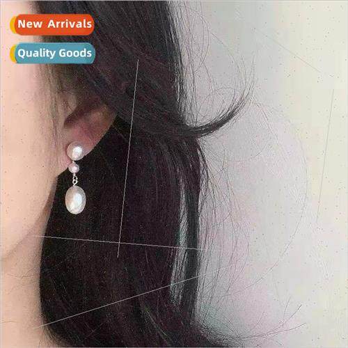 S925 silver pearl earrings earrings long retro French HK ear