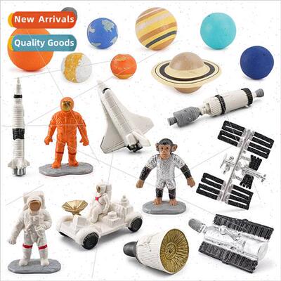 Space set astronauts space shuttle capsule lunar rover other
