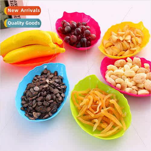 leaf-shaped fru plate Plastic fru plate Candy plate Melon sn
