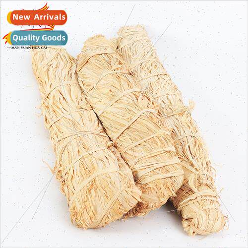 Flower packaging natural raffia bouquet gift wrapping ties 1