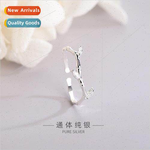 s925 silver Korea diamond zirconia bamboo ring lerary minima