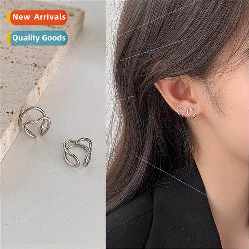 Fashion simple double-sided wearable love heart whout ear ho
