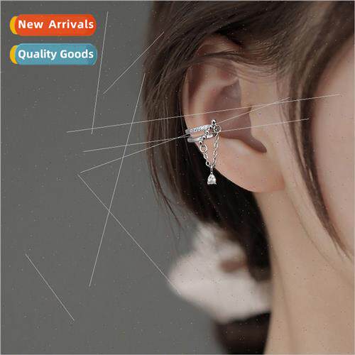Water drop zirconia ear clips whout ear holes Europe double