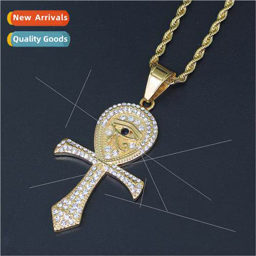 Europe New Alloy Necklace Anka Cross Eye Horus Pendant Hip H