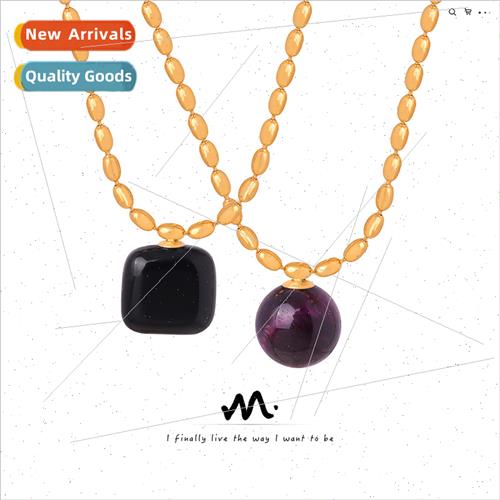 Europe new fashion retro tanium steel gold-plated geometric