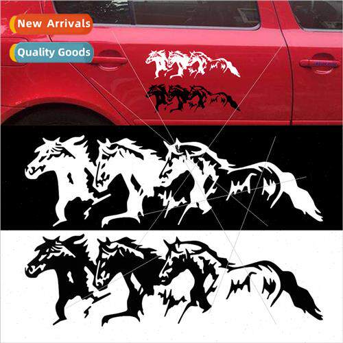horse car stickers running horse stallion car stickers three