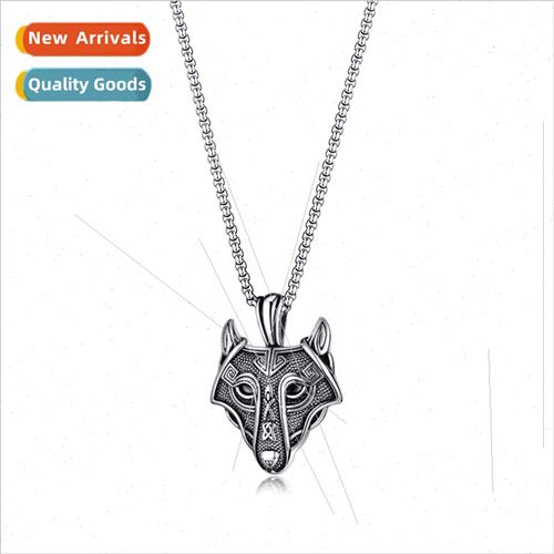 Titanium Steel Celtic Wolf Head Accessory Viking Stainless S
