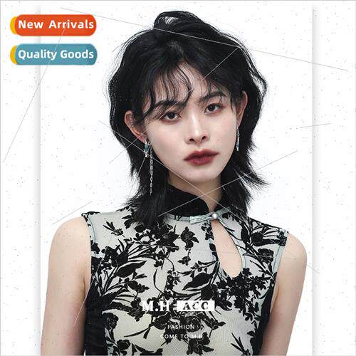 Bamboo tassel earrings female Chinese niche sweet cool wind