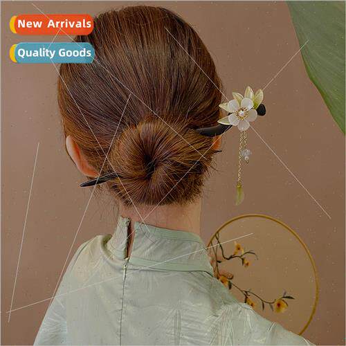 Ancient flower tassel hairpin female pill head cheongsam woo