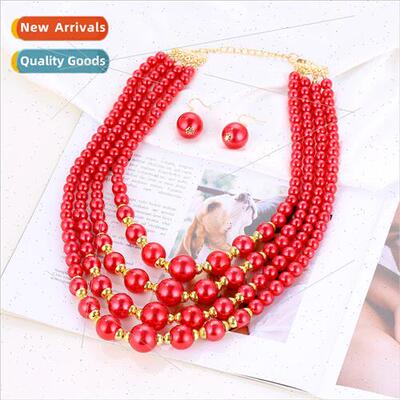 Handmade Beaded Women Necklace Fashion Multicolor Acacia Bea