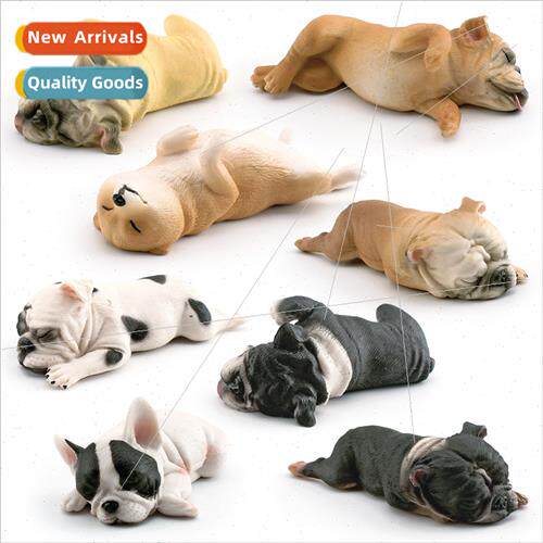 Sleeping French Bulldog Shiba Inu model children fun pet dog