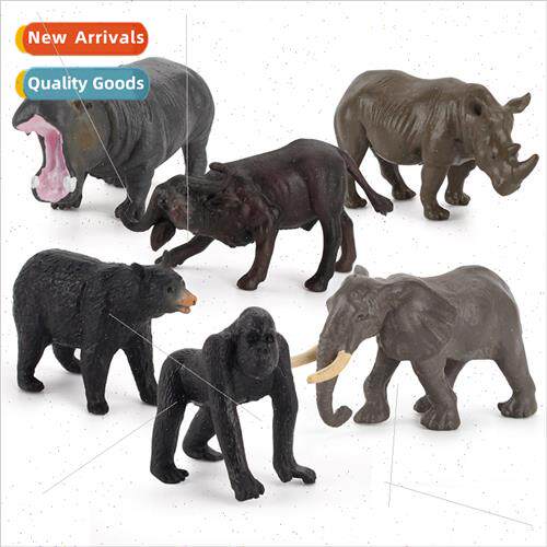 African wildlife African elephant hippopotamus rhinoceros bu
