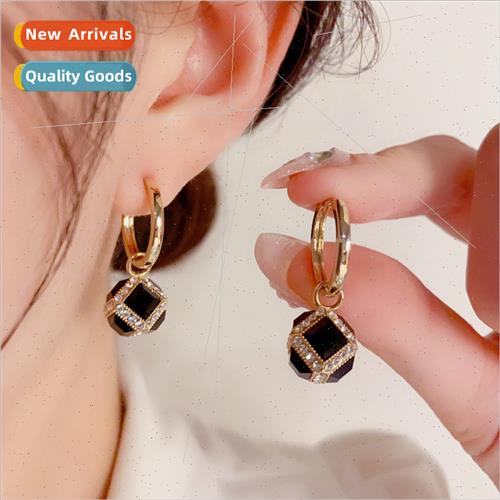 Koreadiamond square metal earrings female fashion retro thin