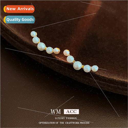 silver needle simple pearl earrings match earrings fall wint