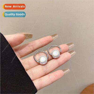 ins new brushed circle earrings female earrings ear jewelry