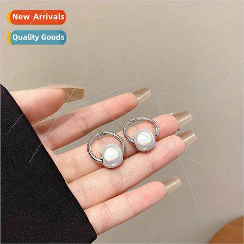 ins new brushed circle earrings female earrings ear jewelry