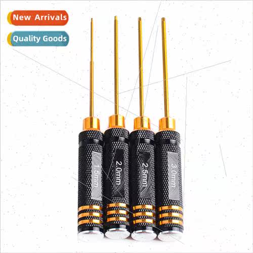Black gold plated tanium hexagonal screwdriver set four 1.5/