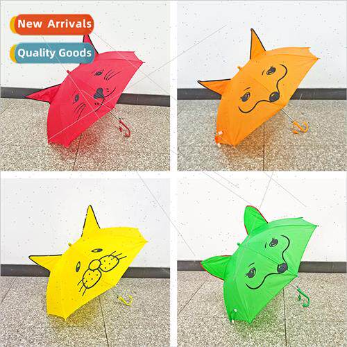 Cartoon ears children umbrella cute animal cat tiger pattern
