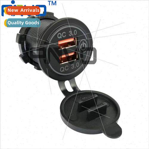 New dual USB wh touch swch QC3.0 fast charger car phone char