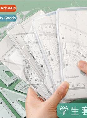 15cm Ruler Exam Set Trigonometry Protractor Circular Ruler T