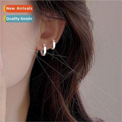 Brushed frosted earrings 2023 new tide simple couples tide m