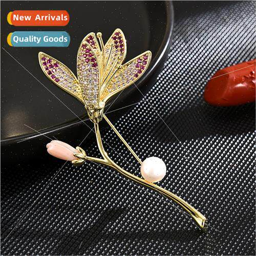 New a branch Lanya brooch high-grade female delicate pearl c