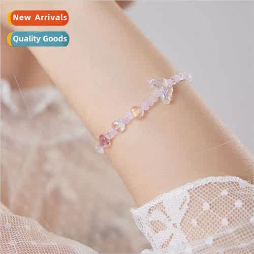 Europe color beaded acrylic butterfly bracelet female summer