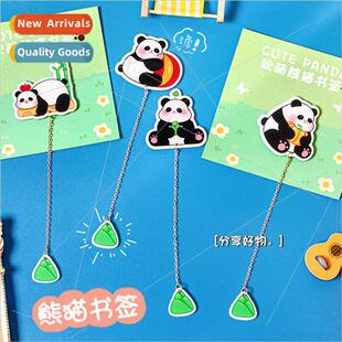 Cartoon Panda Pendant Bookmarks Prize  Cute Acrylic Chain Pe
