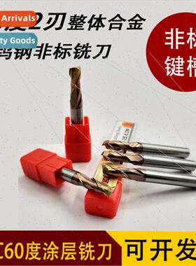 60 degree integral alloy tungsten steel two-flute keyway mil