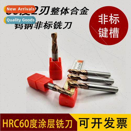 60 degree integral alloy tungsten steel two-flute keyway mil
