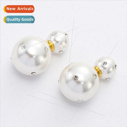 s925 silver pearl wh diamonds daily versatile front back dua