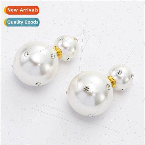 s925 silver pearl wh diamonds daily versatile front back dua