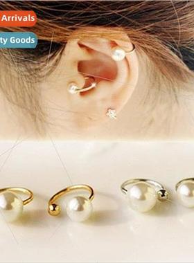 Pearl ear clip female whout ear holes 2023 spring new earrin