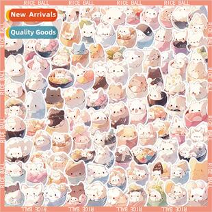 102 cartoon cute rice ball graffi stickers waterproDIY lapto