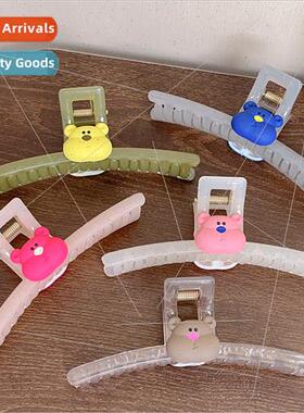 Cute doo doo bear hair clips girls back head cartoon shark c