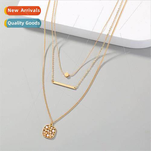 Fashion Simple Pine适用Apple Pendant Multi-Layer Necklace  M