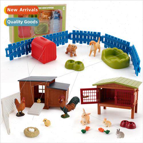 Children microscopic stable simulation chicken nest rabb ken