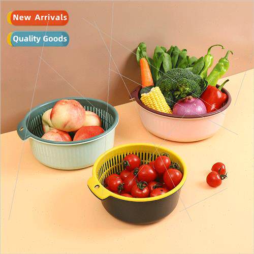 New color clashing double draining basket kchen dishwashing