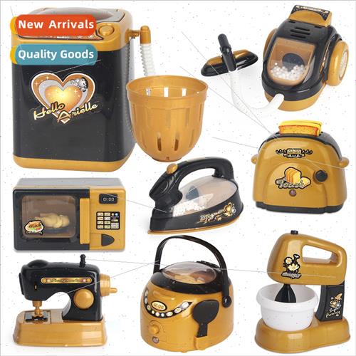 Black gold children kchen toys microwave rice cooker washing