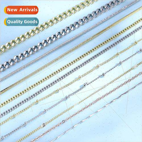 Cuban Chain Necklace Women Round Beads de Chain Hundred Men