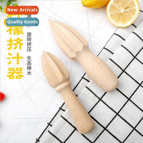 Beechwood Lemon Squeezer Manual Solid Wood Lemon Cone Juicer