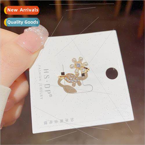 Summer new fashion versatile commuter zirconia pearl flowers