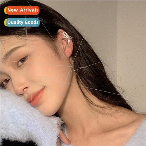 Sense whout ear holes ear clips rhinestone bow earrings ear