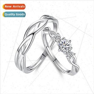 s925 silver men women wedding live mouth pair rings ring int