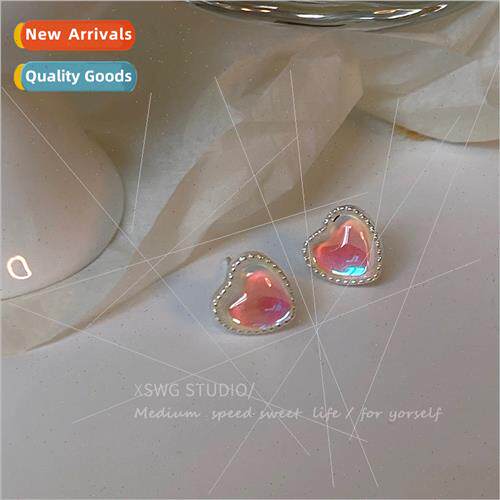 first love thing French small cat eye stone love earrings gi