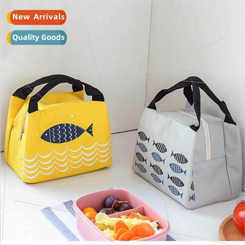 Tote Bento Bag nch Bag nchbox Insulated Bag Small Fish Zippe