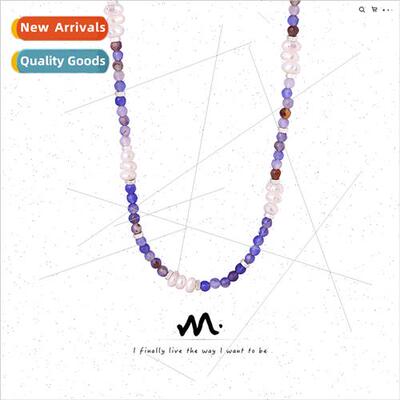 Europe che Natural Faceted Agate Stone Handmade Beaded Neckl