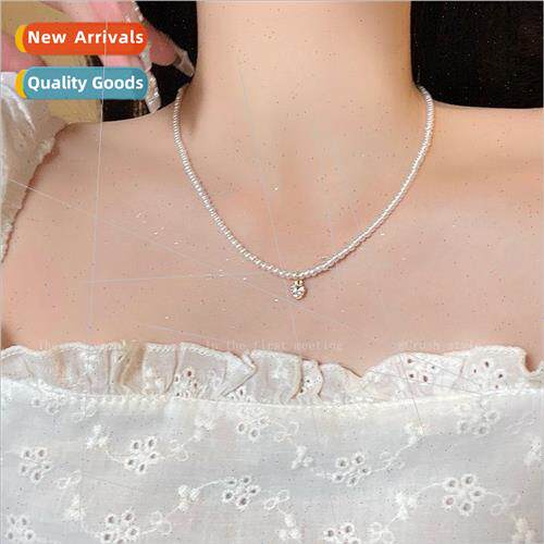 French pearl heart necklace female ins tide niche premium co